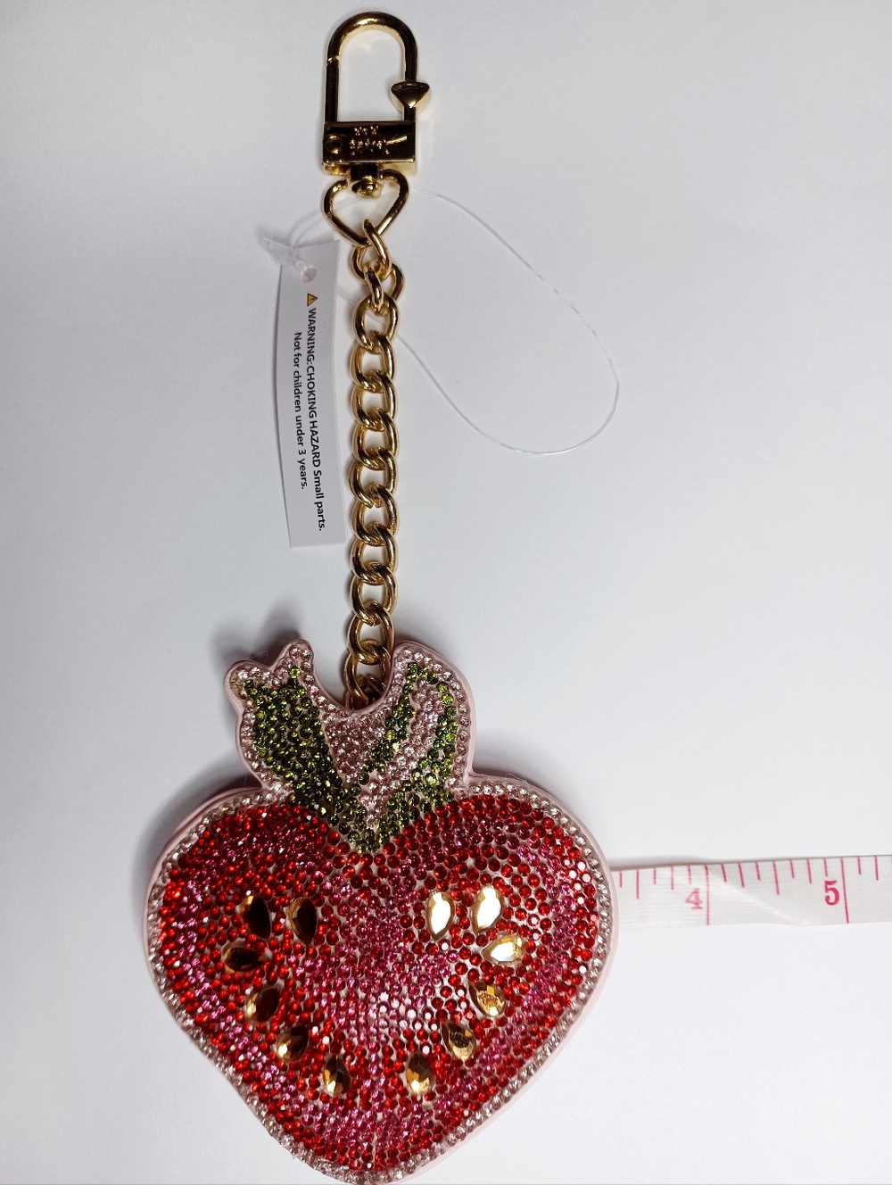Betsey Johnson Sparkling Strawberry Bagcharm Charm NWOT - Picture 3 of 4